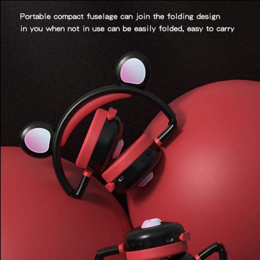 BK7 Cute Bear Wireless Bluetooth Headset Cartoon LED Light AUX-In Over Ear Headphone Children's Gift (CE Certificated) BK7 Cute Bear Wireless Bluetooth Headset Cartoon LED Light AUX-In Over Ear Headphone Children's Gift (CE Certificated)